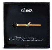 Vestige Logo Monochrome Gold Plated Tie - Clip