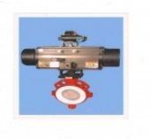 Pfa Lined Butterfly Valve Pn Actuated