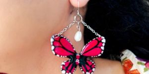 Resin Butterfly Earrings