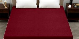 Red Terry Cotton Mattress Protector