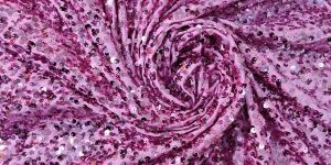 Sequence Embroidery on Stretchable Lycra Fabric