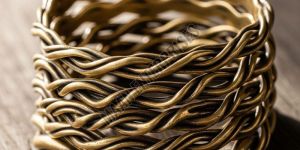 Twisted Brass Design Bangles