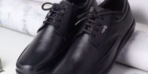 FORB Mens Black Textured Lace up Shoes