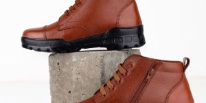 FORB Mens Brown High Ankle Lace Up Boots
