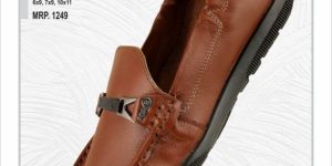 FORB Mens Brown Loafers with Buckle