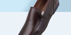 Mens Brown Leather Loafer Shoes