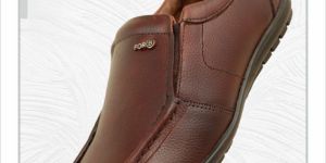 FORB Mens Brown Genuine Leather Moc Toe Slip On Shoes