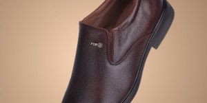 FORB Mens Brown Genuine Leather Slip On Shoes