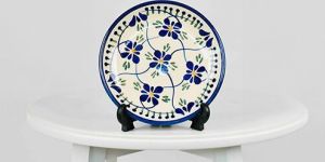 Midnight Blossom Ceramic Plate
