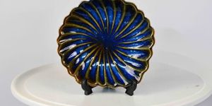 Ocean Swirl Ceramic Plate