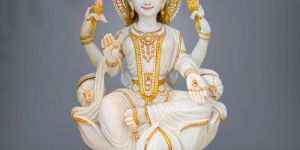 White Marble Goddess Saraswati Statue