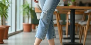 Peach Ankle Strap Pump Block Heels