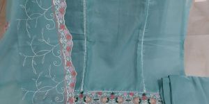 Top Pure Kota Cotton with Thread Embroidery Unstitched Suits