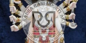 White Marble Panchmukhi Hanuman Ji Statue