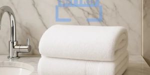 polyester cotton white hotel towel