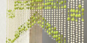 PVC Green Beads Crystal Door Curtain