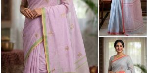 Semi Linen Work SAREE- Els 7782