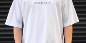 Mens White Subtle Printed Oversized T Shirt