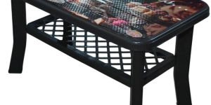 Printed Rectangular Plastic Center Table