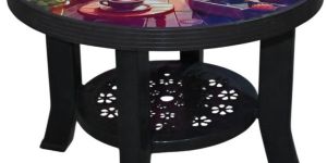 Printed Round Plastic Coffee Table