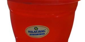 Red Round Plastic Flower POT