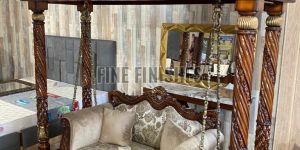 Royal Hand Carved Wooden Swing Jhula Set