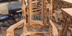 Royal Lion Carved High Back Wooden Chair