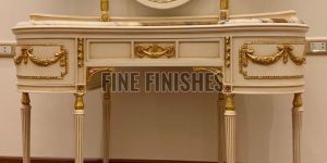 Royal Triple Mirror Wooden Dressing Table