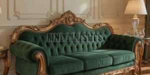 Royal Tufted Classic Wooden Sofa