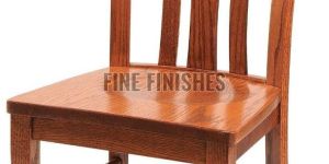 Vertical Slat Backrest Wooden Chair