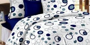 White Printed Cotton Bed Sheet