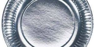 8 Inch Plain Silver Foil Paper Plate