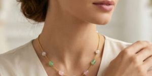 Stone Set Necklace Earrings Bracelet Case Set