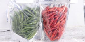 Whole Frozen Green Red Chilli
