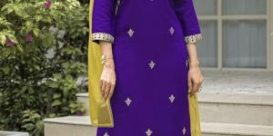 Violet Straight Cut Suit Set