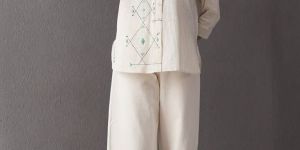 White Cotton Embroidered Co-ord Set