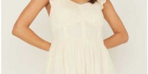 Women Tie Back Mini Dress