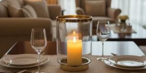 Tabletop Glass Candle Holder
