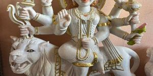 White Marble Durga Mata Statue