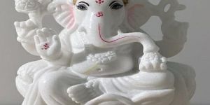White Marble Ganesha Statue
