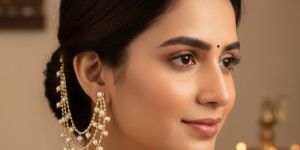 White Pearl Layered Ear Chain Accessory