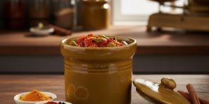 Multicolor Ceramic Pickle Jar