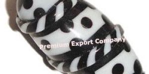 Striped Unique Glass Beads