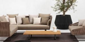 Braid Rope Sofa Chair Table Set