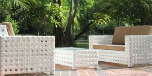 HDPE Synthetic Rattan Outdoor Sofa Set