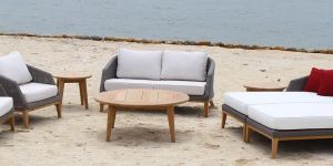 Teak Wood Sofa Chair Table Set