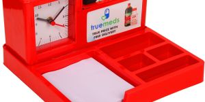 Table Clock WITH Pen Stand, 6 Coaster AND Mobile Stand