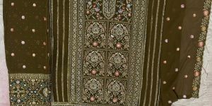 Green Jimmy Choo Embroidered Unstitched Salwar Kameez Suit Set