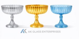 Glass Gold Melon Bowl