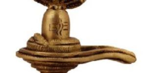 Shivling with Nagam - brass statue